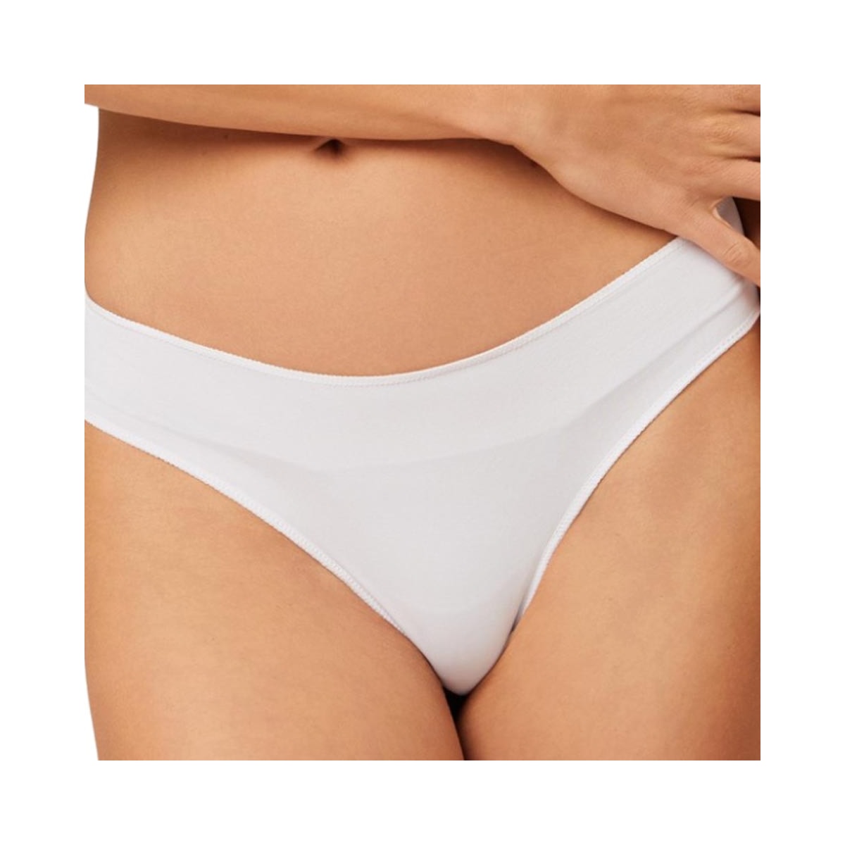 Calcinha Liebe Fio Dental De Lycra 101701 Branco