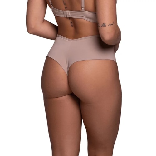 Detalhe - Calcinha Liebe Fio Dental Microfibra 201702 Chocolate