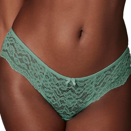 Detalhe - Calcinha Liebe Fio Dental Rendanda 501701 Erva Doce