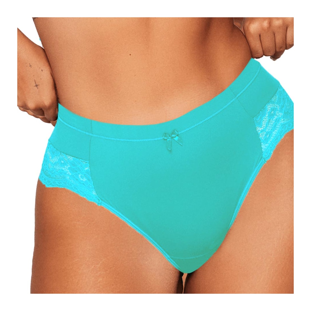 Calcinha Liebe Larga Em Microfibra Com Renda 701502 Acqua Calcinha Liebe Larga Em Microfibra Com Renda 701502 Acqua