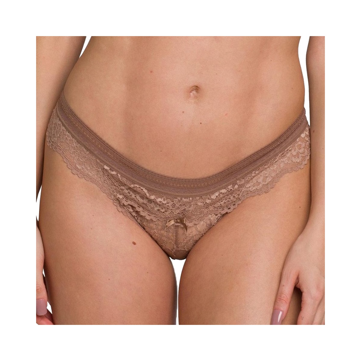 Calcinha Liebe Tanga Nude Renda 501016 Blend Calcinha Liebe Tanga Nude Renda 501016 Blend