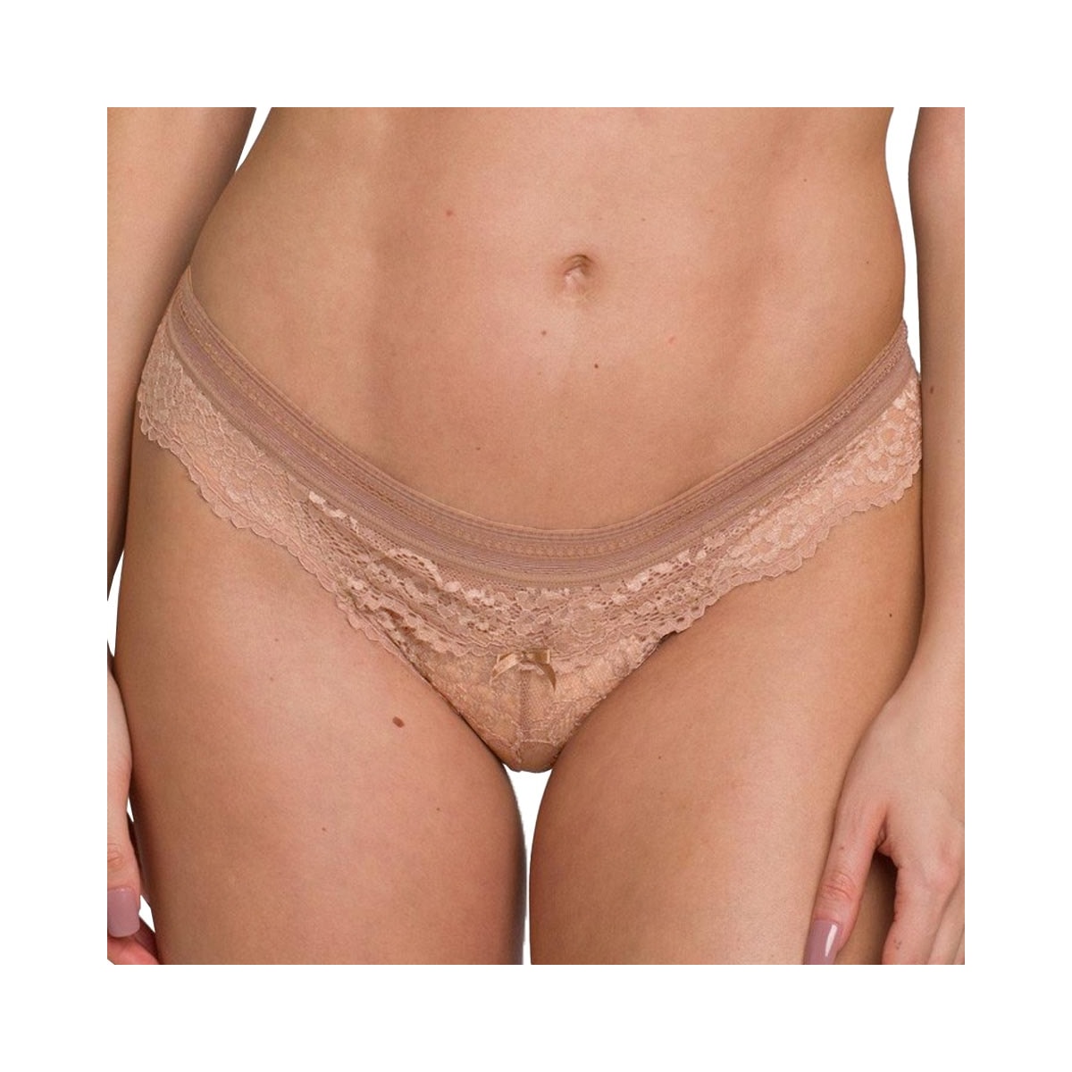 Calcinha Liebe Tanga Nude Renda 501016 Chocolate Calcinha Liebe Tanga Nude Renda 501016 Chocolate