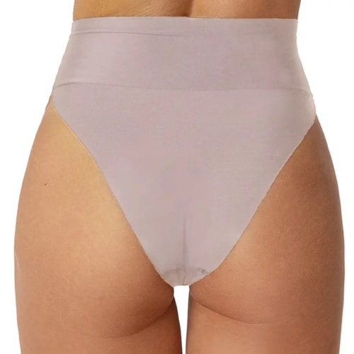 Detalhe - Calcinha Liebe Tanga Pala Alta Control 30130 Chocolate