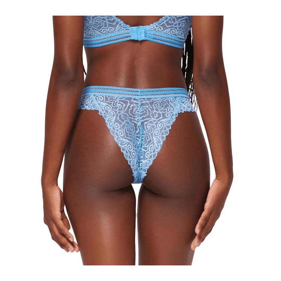 Calcinha Liebe Tanga Renda 601056 Blue
