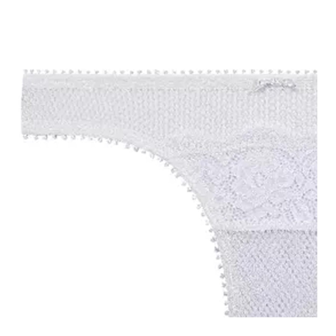 Calcinha Liebe Tanga Renda Peaceful 501014 Branco