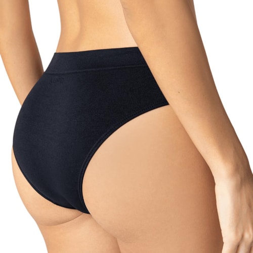 Detalhe - Calcinha Lupo Basica Sem Costura 40300 Preta