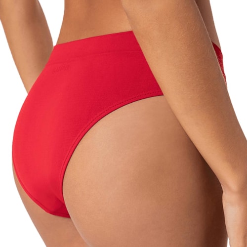 Detalhe - Calcinha Lupo Basica Sem Costura 40300 Vermelho Tango