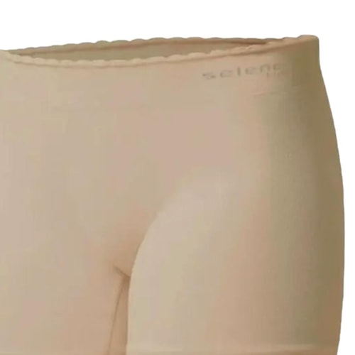 Detalhe - Calcinha Selene Boxer Infantil Sem Costura 20610 Chocolate