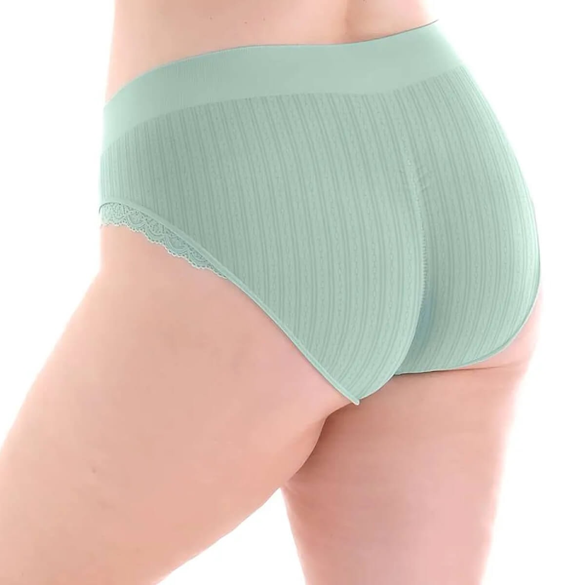 Calcinha Zee Rucci Anatômica Com Renda Sem Costura Zr0203 V03 Verde Claro