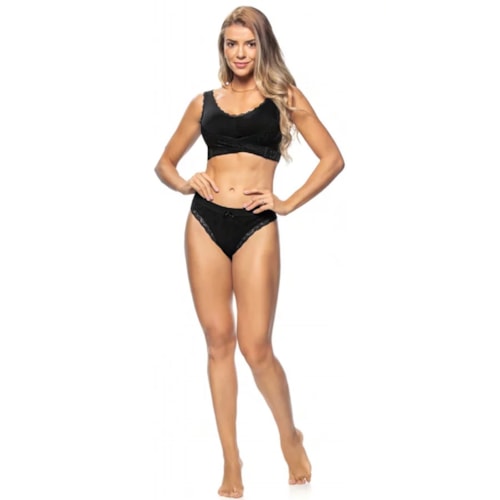 Calcinha Zee Rucci Biquini Sem Costura Zr0203-039 Preto