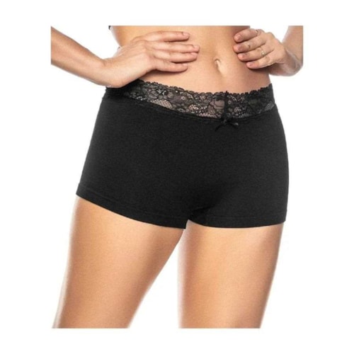 Calcinha Zee Rucci Boxer Feminina Zr0200-018 C099 Preto