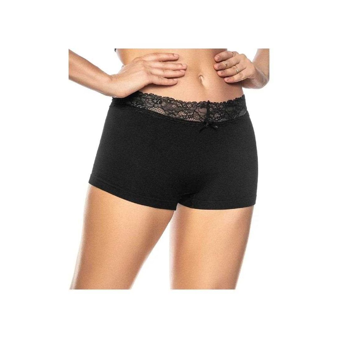 Calcinha Zee Rucci Boxer Feminina Zr0200-018 C099 Preto Calcinha Zee Rucci Boxer Feminina Zr0200-018 C099 Preto