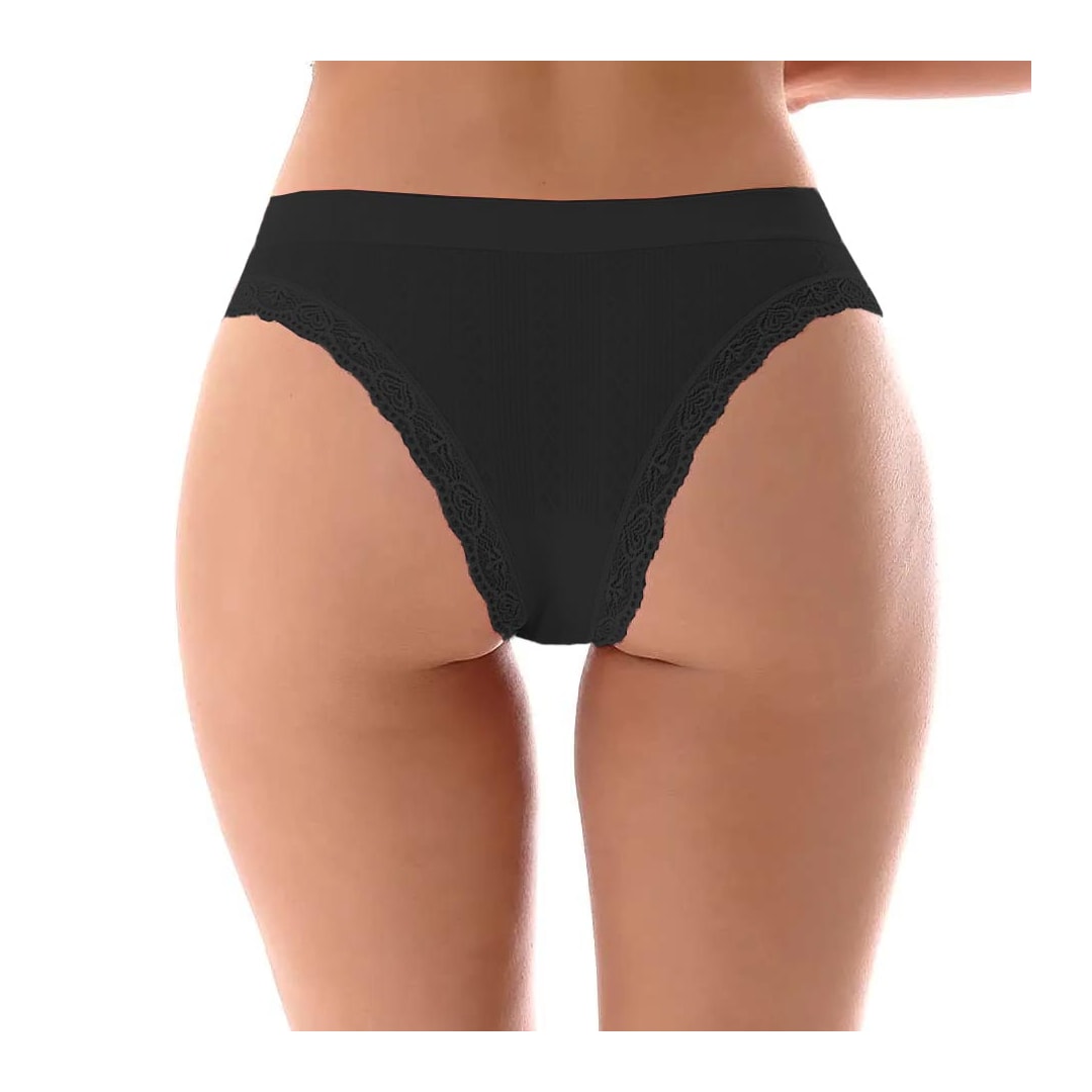 Calcinha Zee Rucci Comfort Com Renda Zr0207-014 C099 Preto