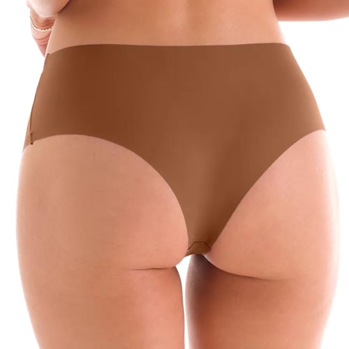 Detalhe - Calcinha Zee Rucci Corte A Laser Zr0201-092 C128 Caramelo