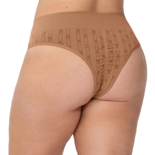 Detalhe - Calcinha Zee Rucci Cós Alto Sem Costura Zr203-083 V44 Terracota