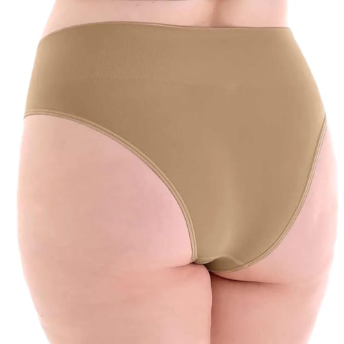 Detalhe - Calcinha Zee Rucci De Lycra Zr0201-078 C122 Bege