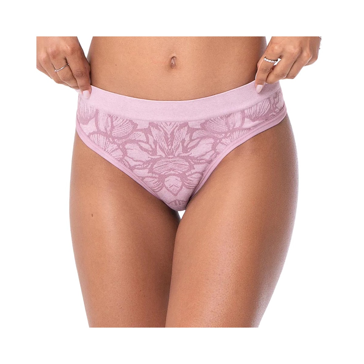 Calcinha Zee Rucci Jacquard Sem Costura Zr0203-052 Rosa