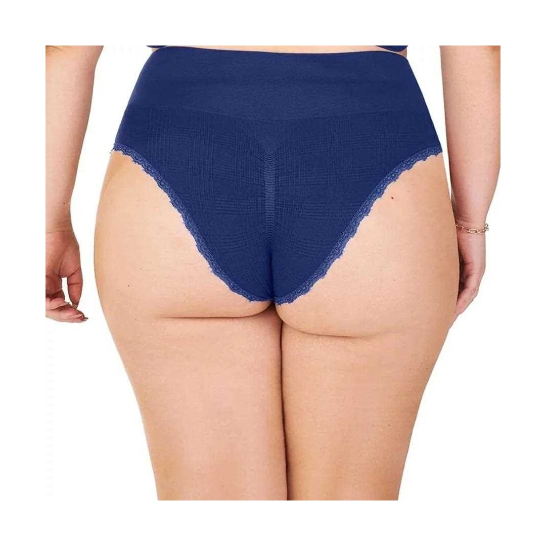 Calcinha Zee Rucci Jacquard Sem Costura Zr0203 Azul Royal