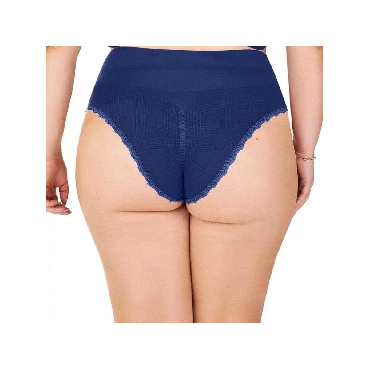 Calcinha Zee Rucci Jacquard Sem Costura Zr0203 Azul Royal