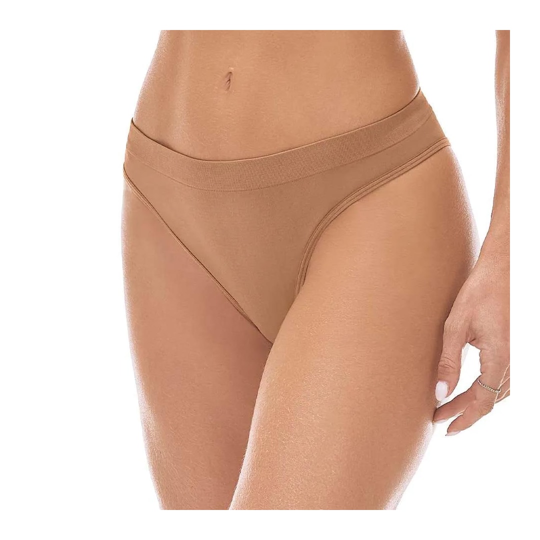 Calcinha Zee Rucci Tanga Sem Costura Zr0201-001 C733 C105 Capuccino