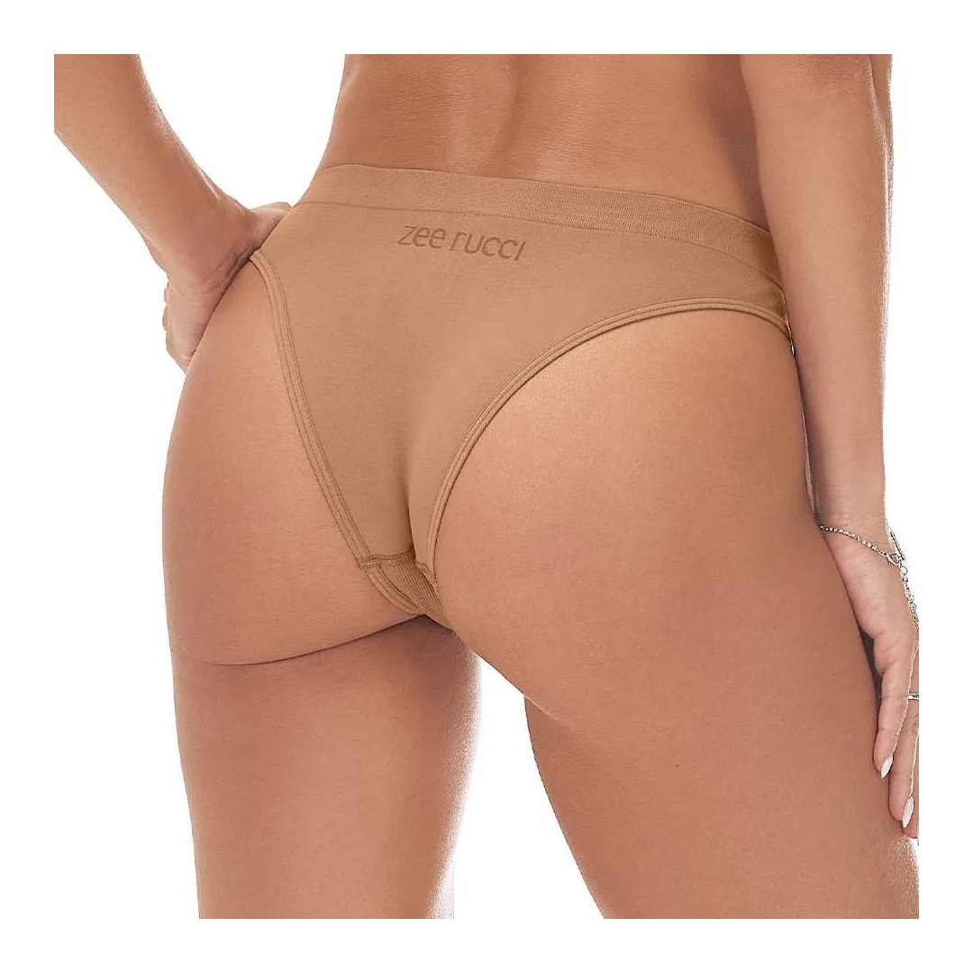Calcinha Zee Rucci Tanga Sem Costura Zr0201-001 C733 C105 Capuccino