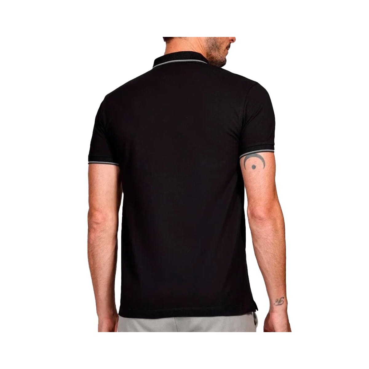 Camisa Aramis Gola Polo 10.0031 Preto/Cinza