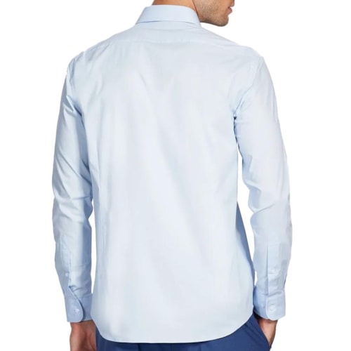 Detalhe - Camisa Aramis Manga Longa Slim 02.0676 Azul Claro