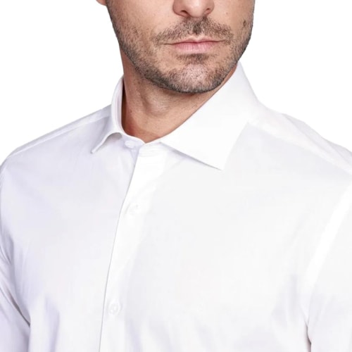 Detalhe - Camisa Aramis Manga Longa Slim 02.0676 Branco