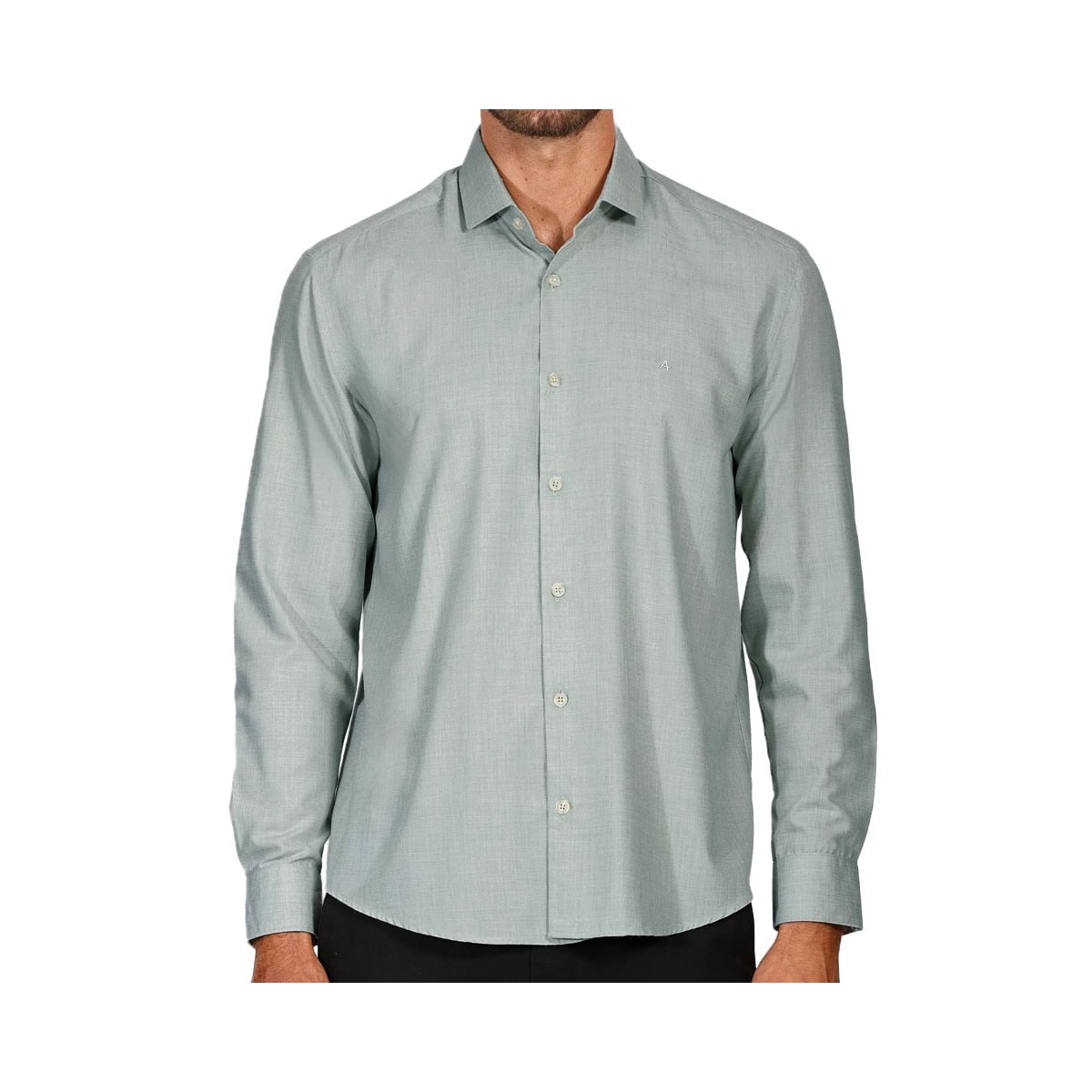 Camisa Aramis Manga Longa Slim 02.1218 Verde Escuro