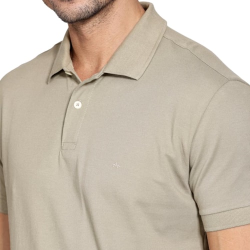 Detalhe - Camisa Aramis Polo Piquet 10.0029 Palha
