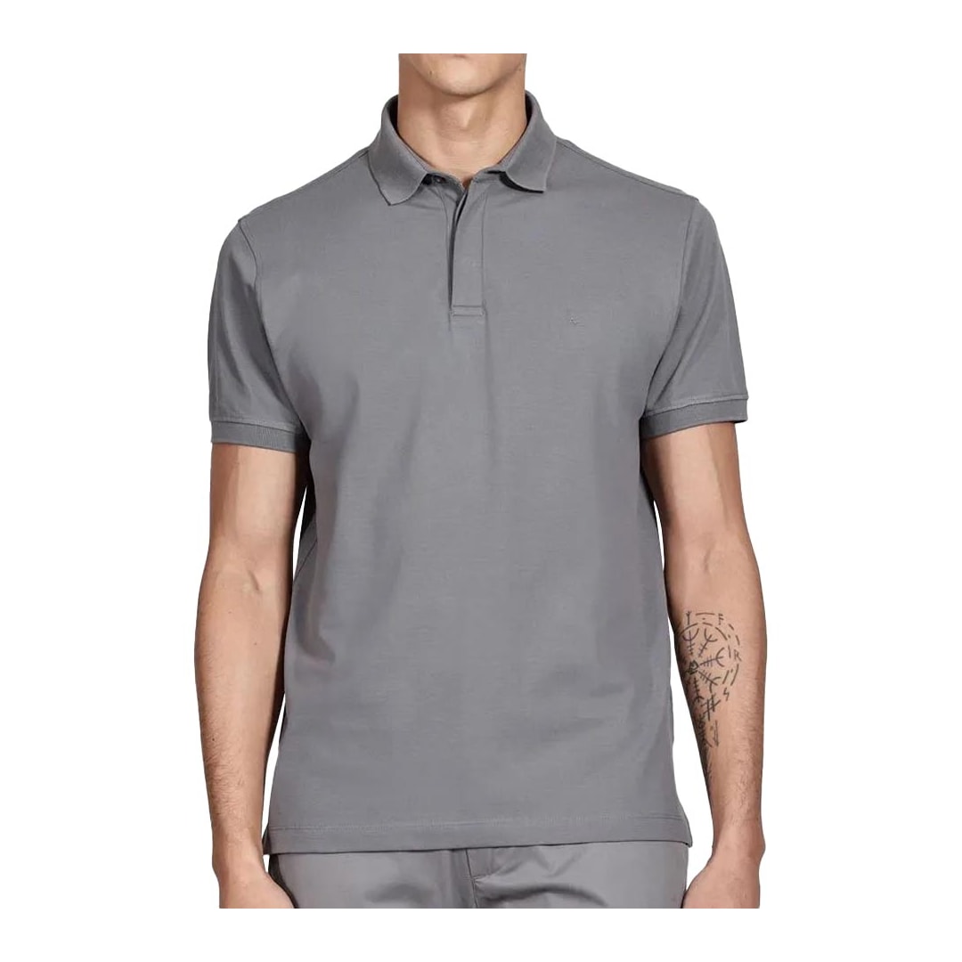 Camisa Aramis Polo Sem Bolso 01.2244 Cinza Grafite Camisa Aramis Polo Sem Bolso 01.2244 Cinza Grafite