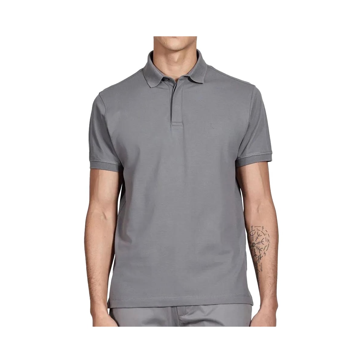 Camisa Aramis Polo Sem Bolso 01.2244 Cinza Grafite Camisa Aramis Polo Sem Bolso 01.2244 Cinza Grafite