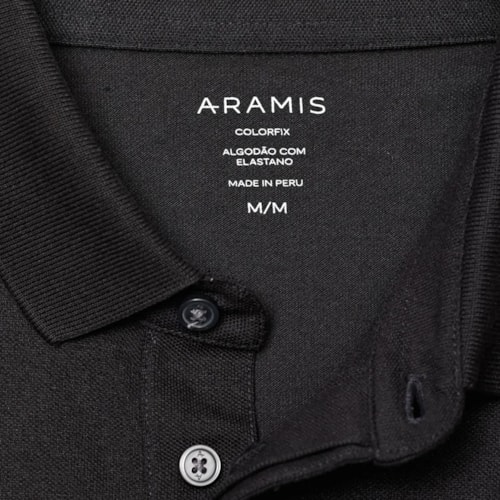 Detalhe - Camisa Aramis Polo Sem Bolso 01.2244 Preto
