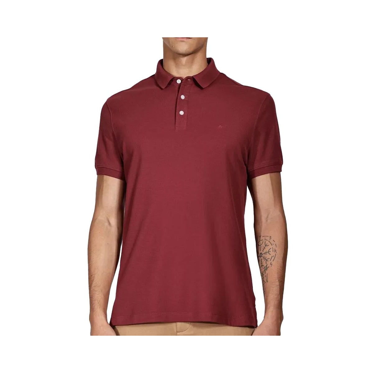 Camisa Aramis Polo Sem Bolso 10.0247 Bordo Cabernet Camisa Aramis Polo Sem Bolso 10.0247 Bordo Cabernet