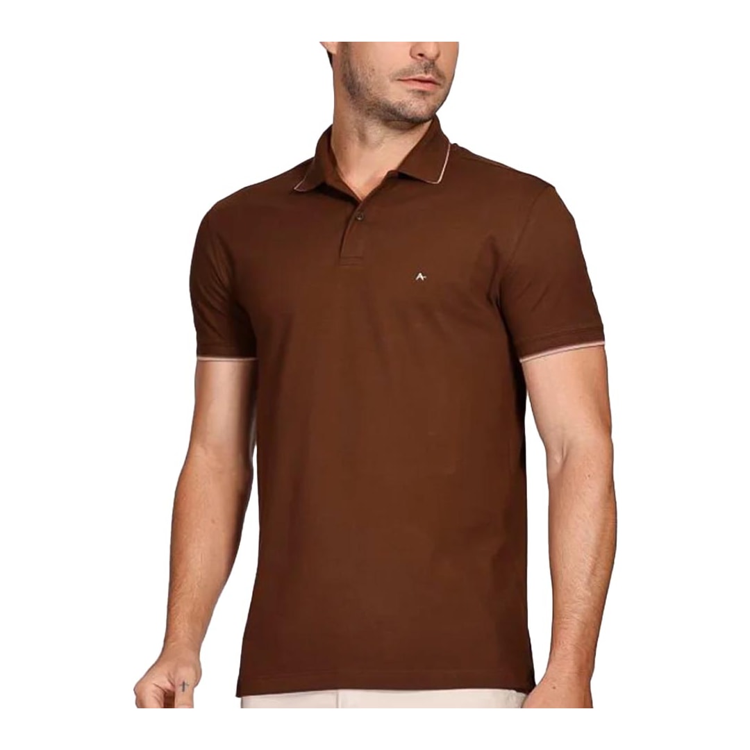 Camisa Aramis Polo Sem Bolso 10.0255 Marrom Cafe