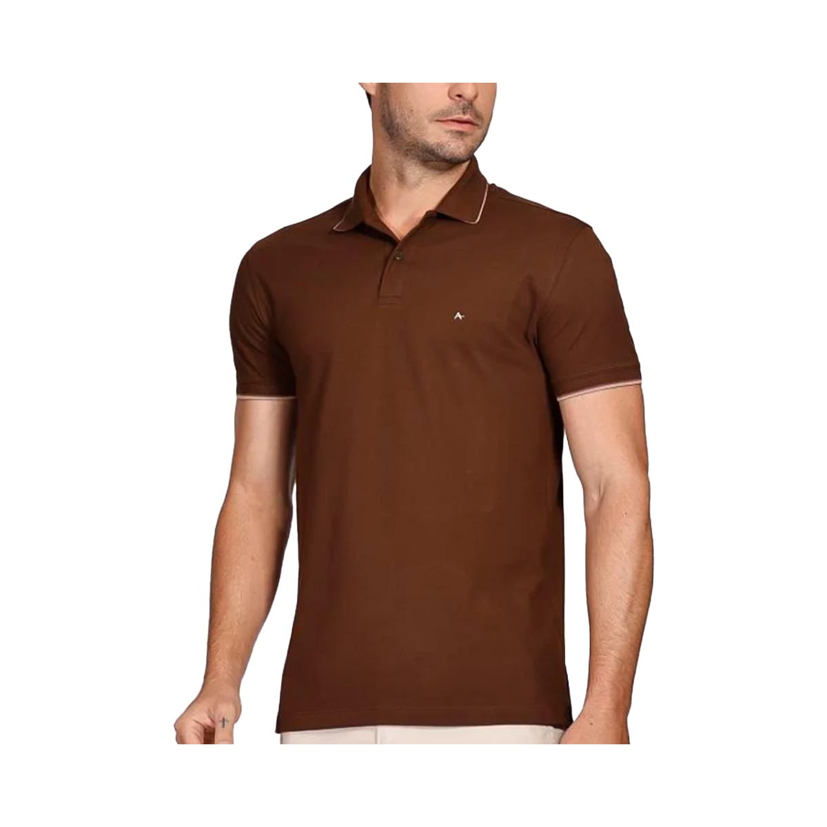 Camisa Aramis Polo Sem Bolso 10.0255 Marrom Cafe Camisa Aramis Polo Sem Bolso 10.0255 Marrom Cafe