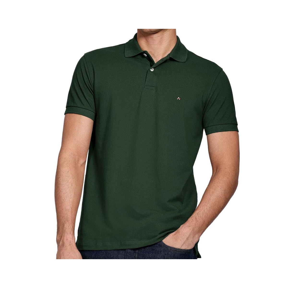Camisa Aramis Polo Sem Bolso 10.0279 Verde Intenso Camisa Aramis Polo Sem Bolso 10.0279 Verde Intenso