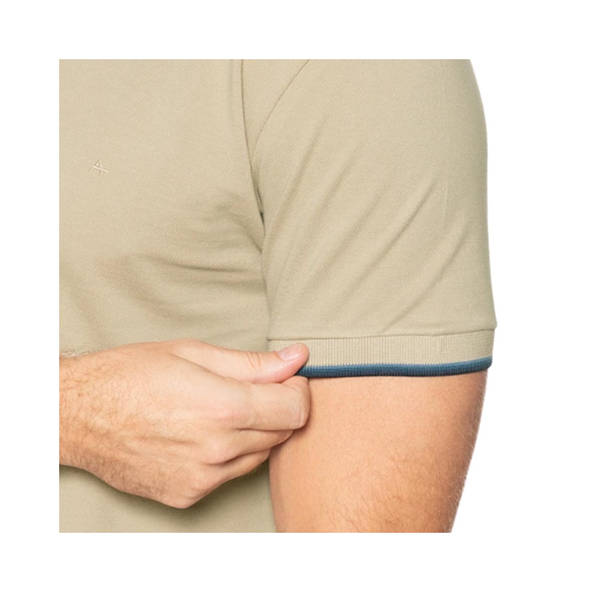 Camisa Aramis Polo Sem Bolso 10.0283 Amendoa Camisa Aramis Polo Sem Bolso 10.0283 Amendoa