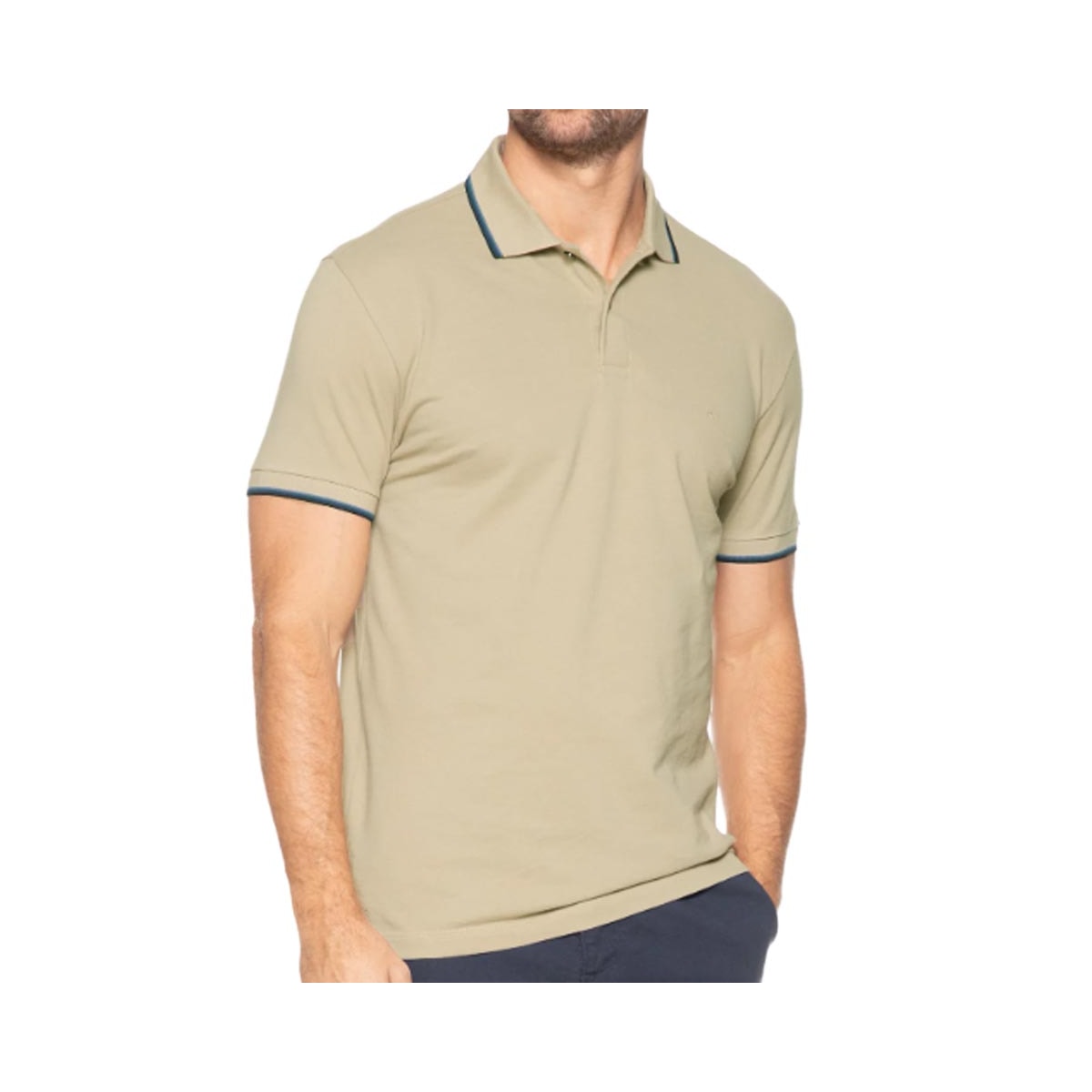 Camisa Aramis Polo Sem Bolso 10.0283 Amendoa Camisa Aramis Polo Sem Bolso 10.0283 Amendoa