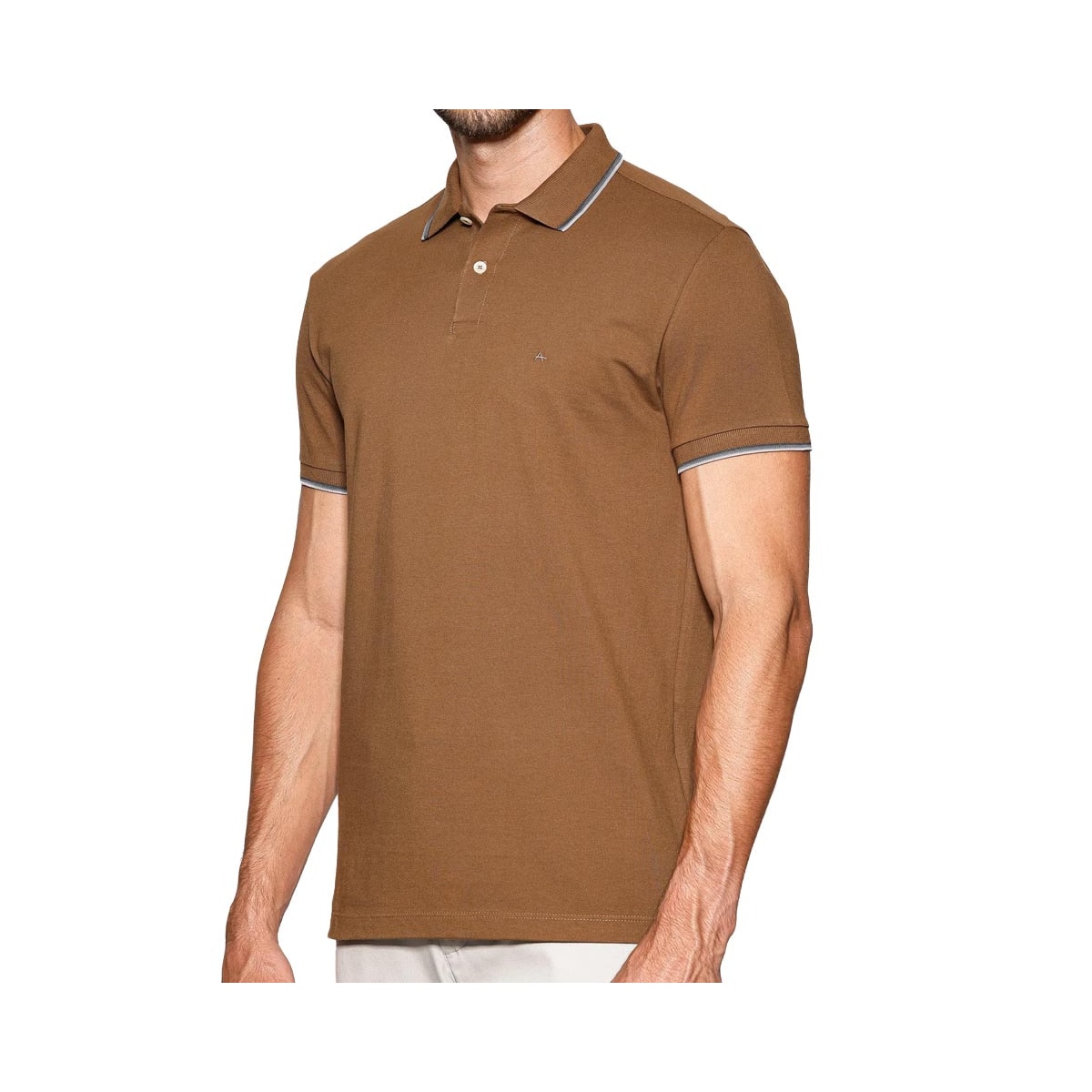Camisa Aramis Polo Sem Bolso 10.0283 Charuto Camisa Aramis Polo Sem Bolso 10.0283 Charuto