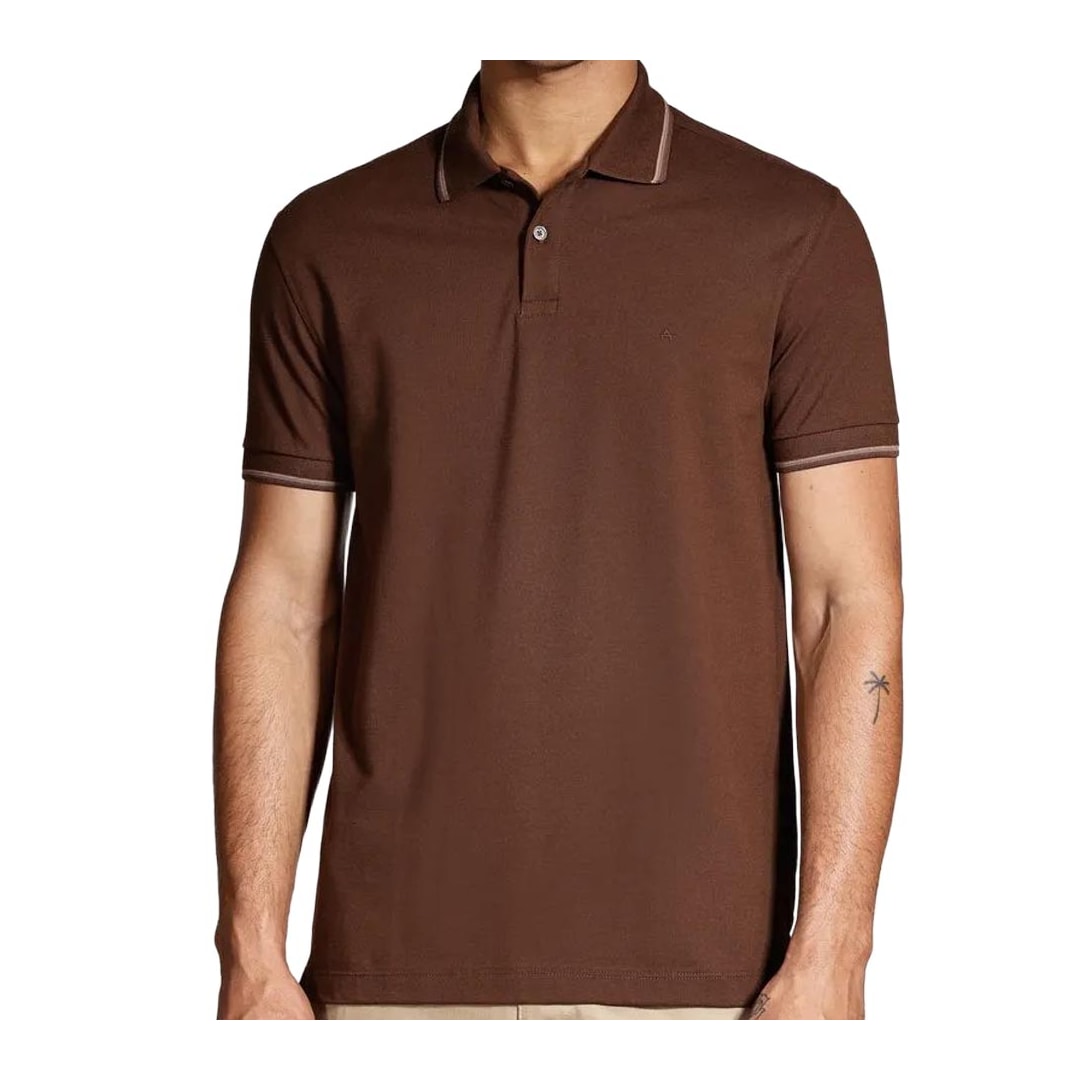 Camisa Aramis Polo Sem Bolso 10.0283 Chocolate Camisa Aramis Polo Sem Bolso 10.0283 Chocolate