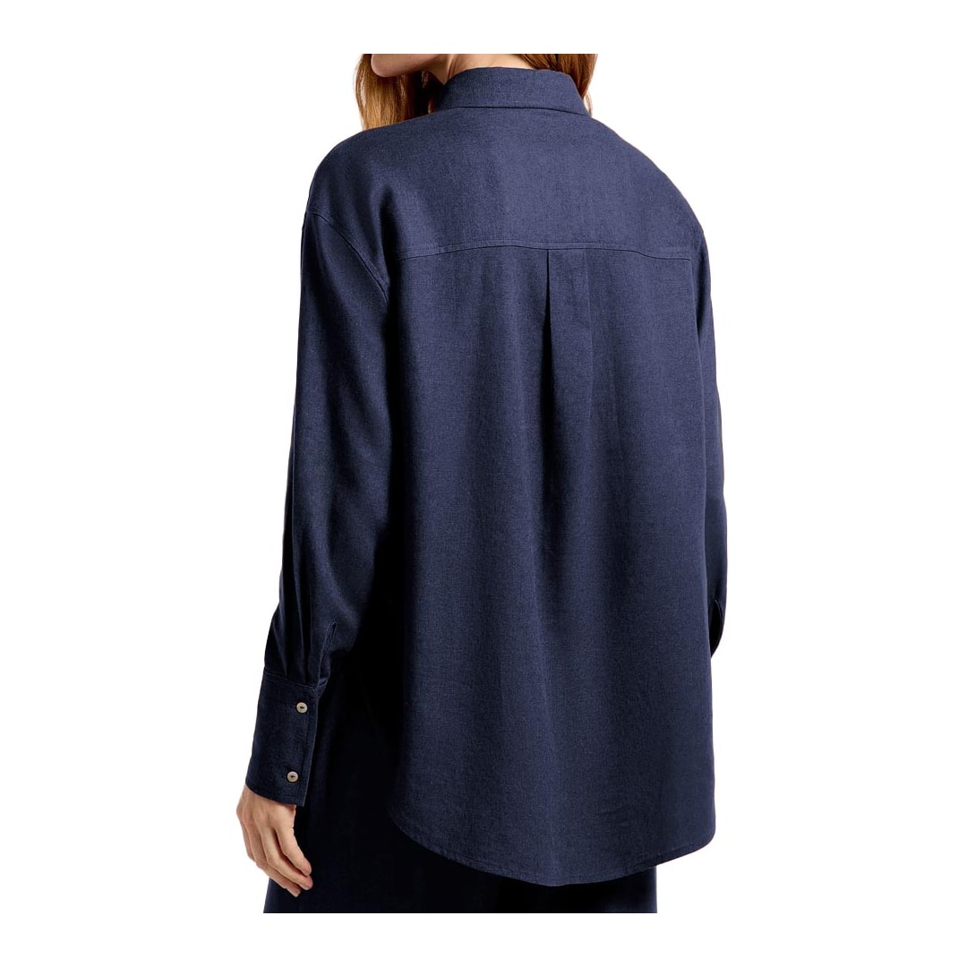 Camisa Hering Feminina Manga Longa Oversized K6BV Azul Marinho Camisa Hering Feminina Manga Longa Oversized K6BV Azul Marinho