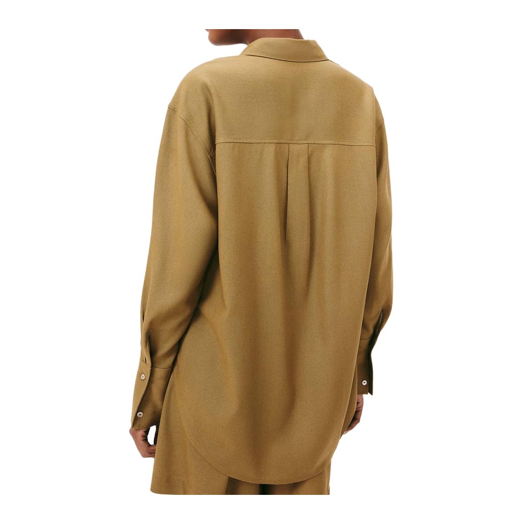 Camisa Hering Feminina Manga Longa Oversized K6BV Ocre Camisa Hering Feminina Manga Longa Oversized K6BV Ocre