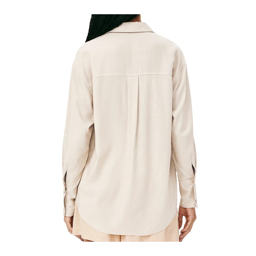 Camisa Hering Feminina Manga Longa Oversized K6BV Off White Camisa Hering Feminina Manga Longa Oversized K6BV Off White
