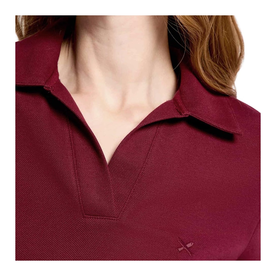 Camisa Hering Polo Feminina Malha Piquet 4H7h Bordo