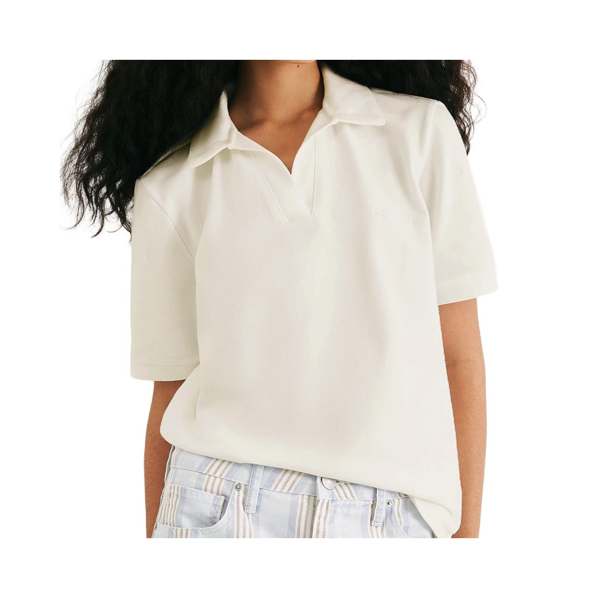 Camisa Hering Polo Feminina Malha Piquet 4H7h Off