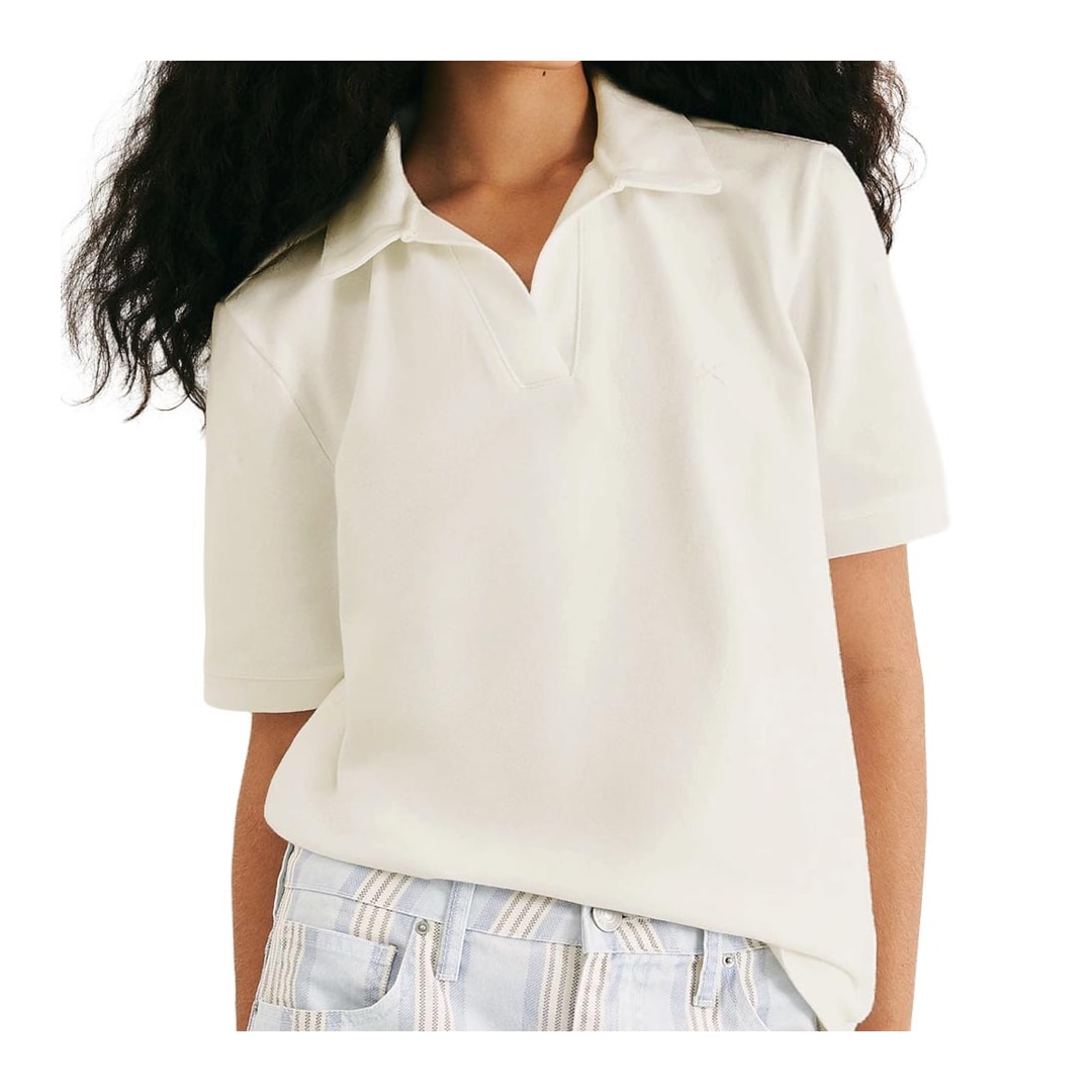 Camisa Hering Polo Feminina Malha Piquet 4H7h Off