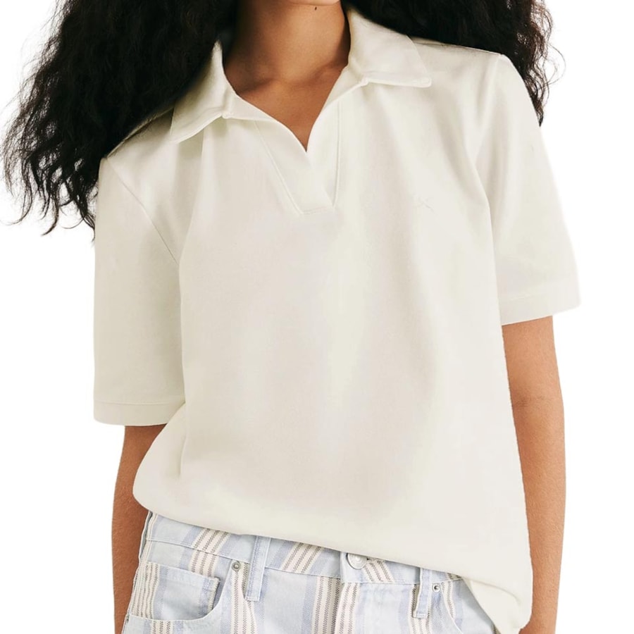 Camisa Hering Polo Feminina Malha Piquet 4H7h Off