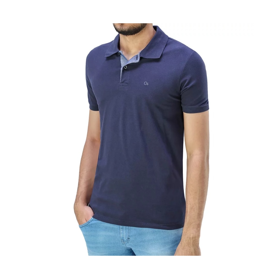 Camisa Ogochi Polo Masc Mm 83% Algodao 7001001 Marinho