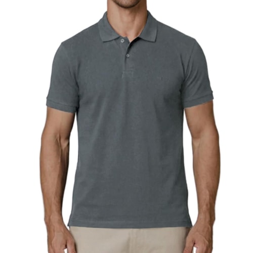 Camisa Podium Polo Sem Bolso Pc1497 Chumbo